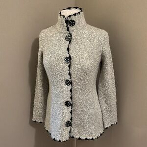 Winding River Soft Knit Chunky Button Sweater Size S